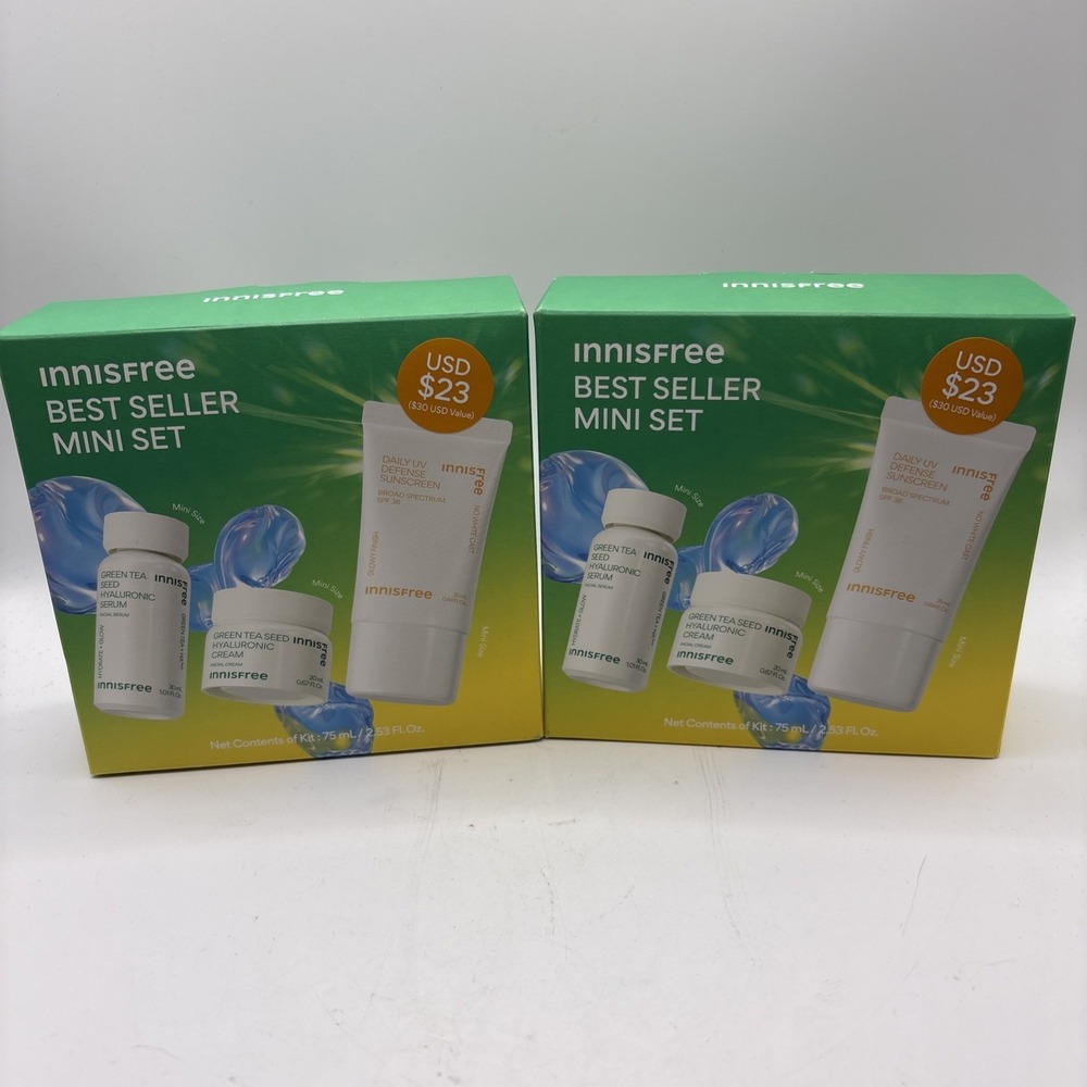 2‎ Innisfree Hydrate + Protect Bestseller Mini Set Green Tea Hyaluronic SPF 36